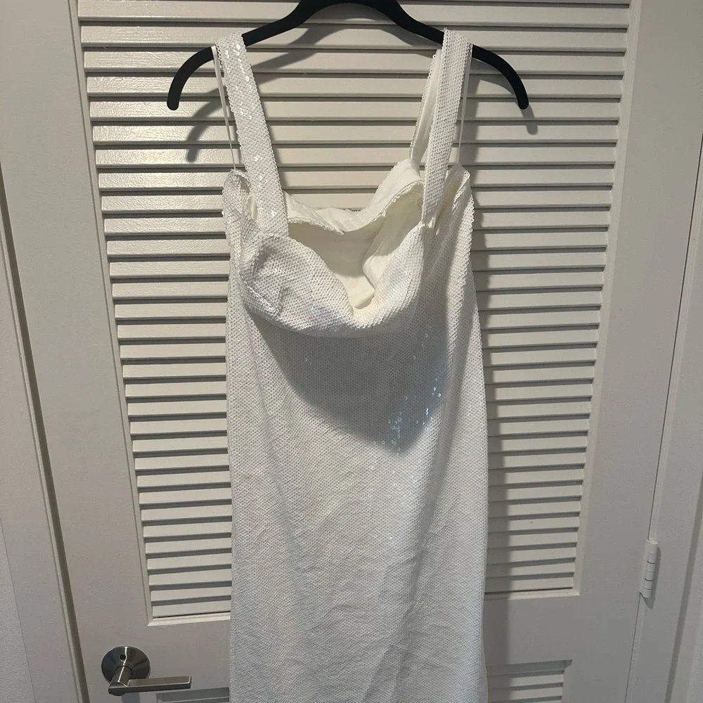 Meshki sequin white dress, size Medium - Picture 6 of 10